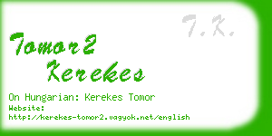 tomor2 kerekes business card